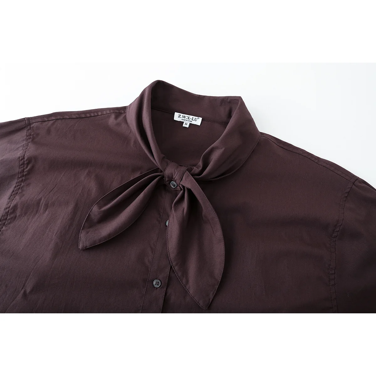 JNLEAOG Faionable Loose Long Sve Scarf irt Women's Clothing Cotton Polyester Blend Easy Care Stand Thin