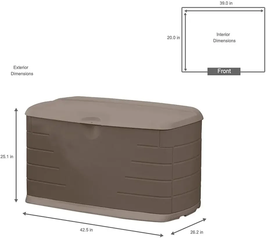 Rubbermaid 2047053   Коробка для колоды, средний, песчаник