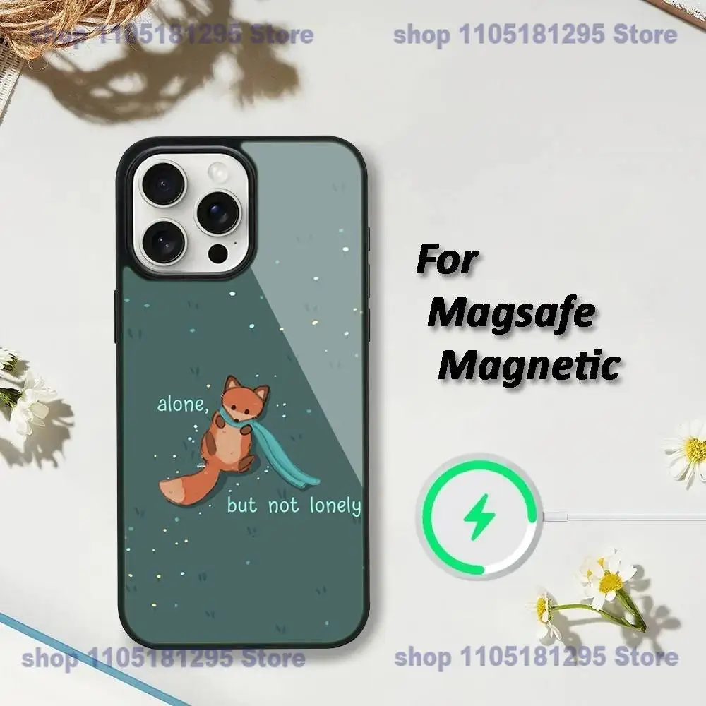 حافظة هاتف كارتون فوكس آيفون 17,16,15,14,13,12,11,Plus,Pro,Max,Mini Magsafe شحن لاسلكي مغناطيسي