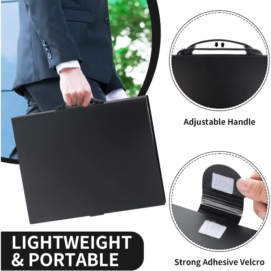 JJRING 16x22 Art Portfolio Folder for Diamond Painting with 40-Pocket Design Clear Plastic Sleeves Display Book Featuring Handl