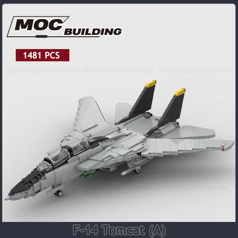 F-14 Tomcat (A)  Moc Building Blocks Creative Technology Bricks DIY Assembly Model Transportation Toys Display Collection Gift