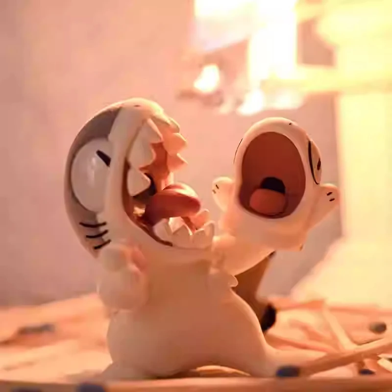 Новая анимация и комиксы Tianwen Kadokawa, серия «Я акула», кошка, слепая коробка, изысканная фигурка, украшение стола, праздничный подарок