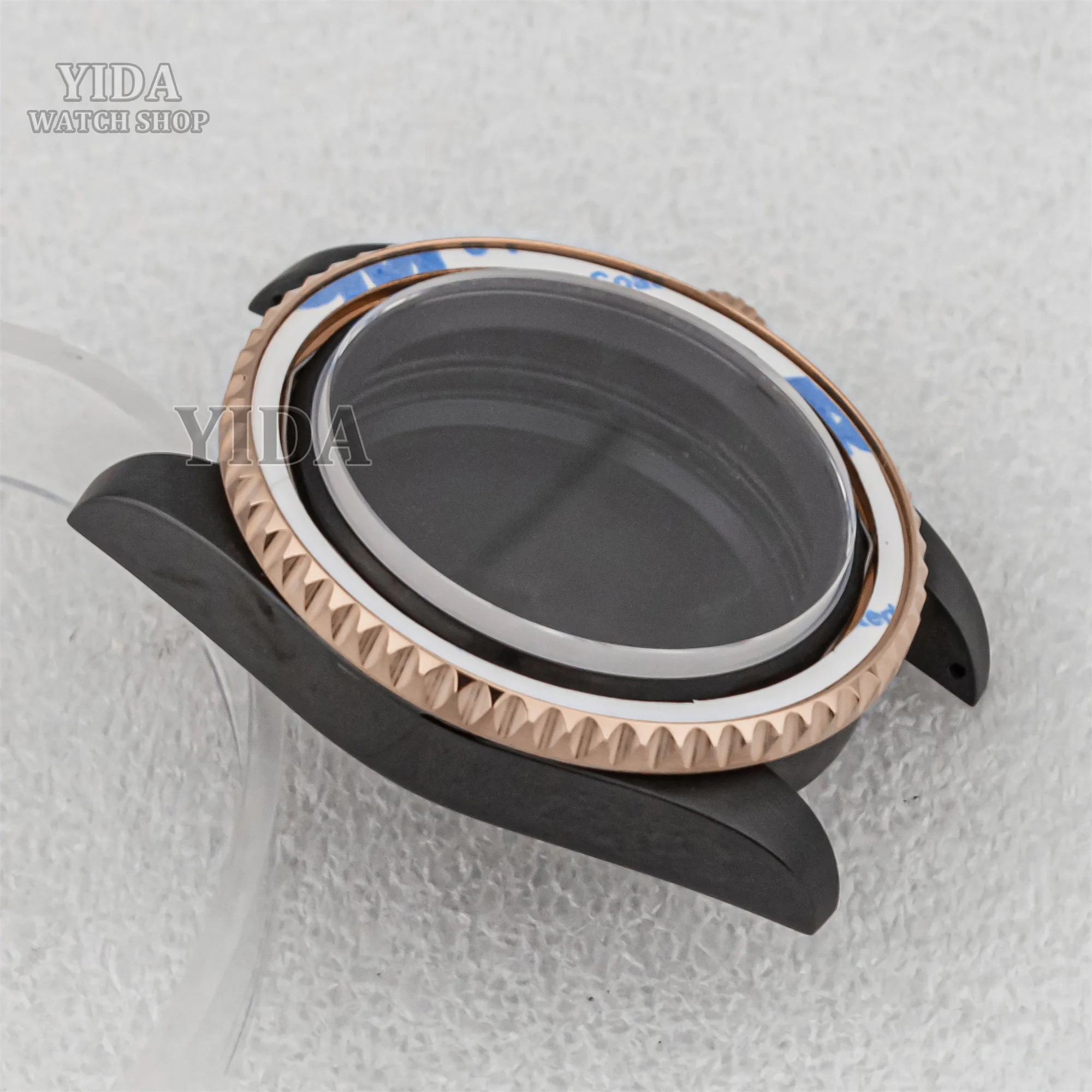 SUB GMT Watchcase 40MM Case Sapphire Glass 10ATM Waterproof Sapphire Crystal Solid Back cover For NH35 NH36 Movement Accessories