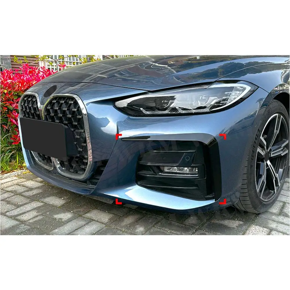 

Для BMW 4 серии G22 G23 G26 M Sport 2021 + передние бамперы, накладка на вентиляционное отверстие, спойлер, канавки, разветвители, накладки, автомобильные аксессуары