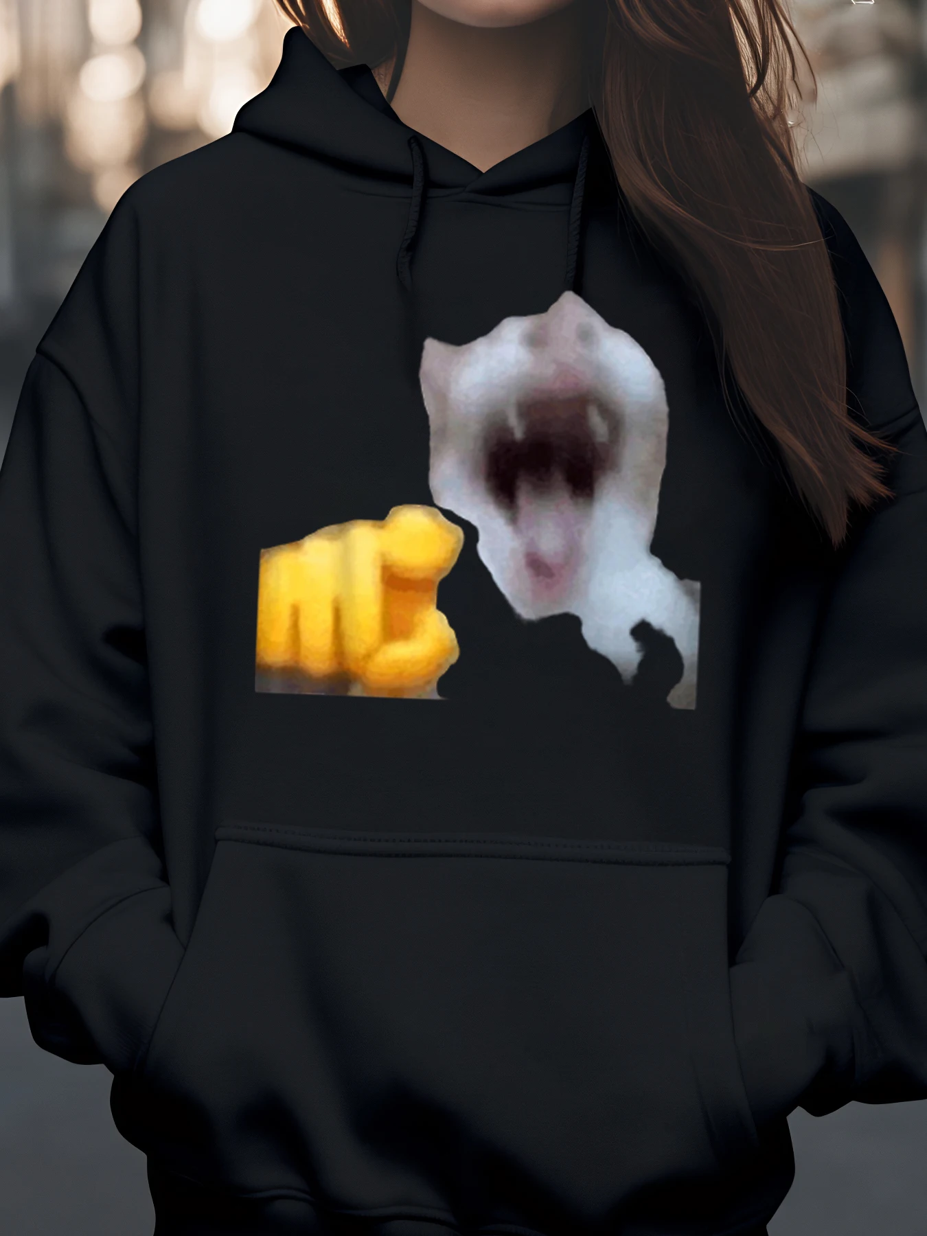 

Толстовка с принтом лица и сыра, повседневная одежда на Хэллоуин, унисекс
