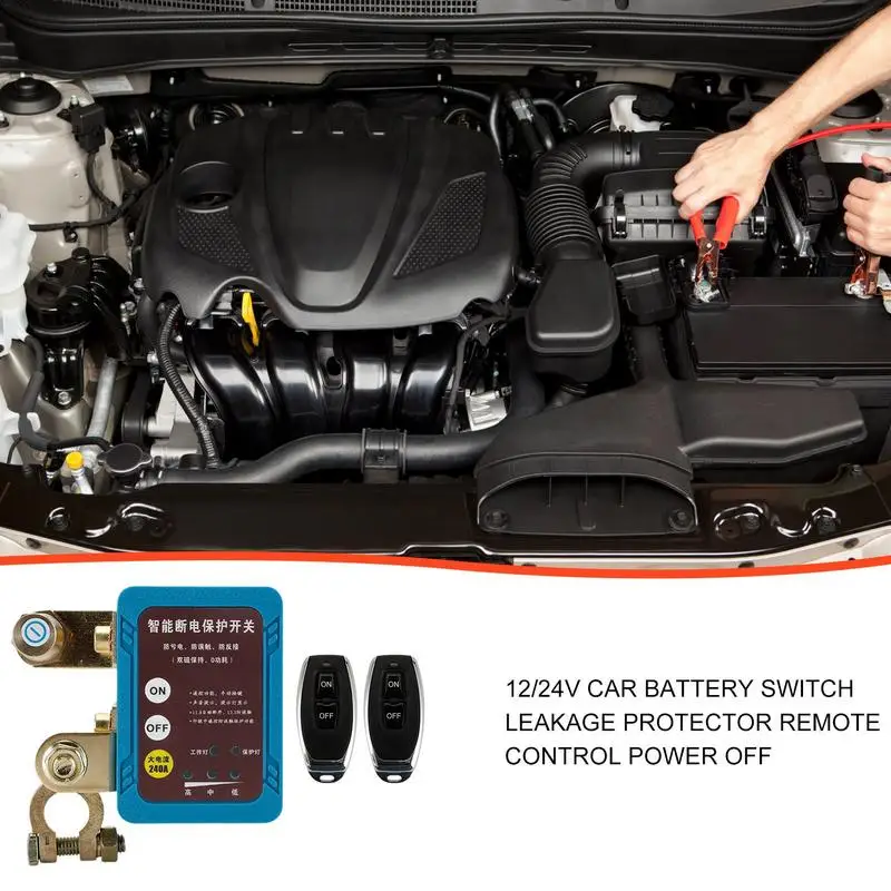 Remote Battery Disconnect 12/24V Car Battery Terminal Protector Includes 2 Gaskets Marine Vehicle Quick Disconnect Anti Leakage