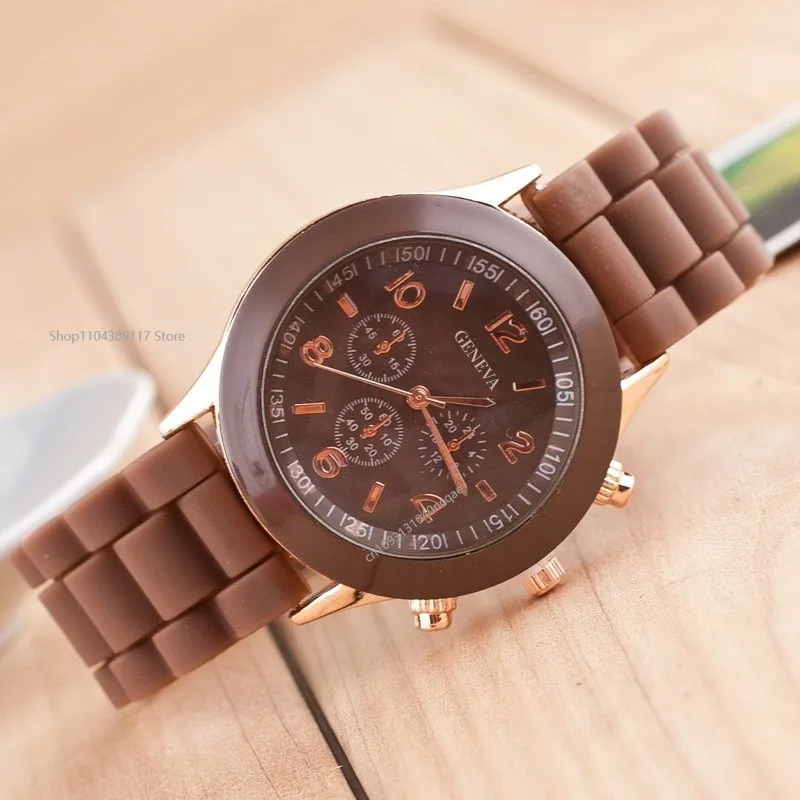 Reloj de Mujer a la moda, relojes de cuarzo de gelatina de silicona blanca, Reloj de pulsera para Mujer, regalos para niñas, Reloj femenino