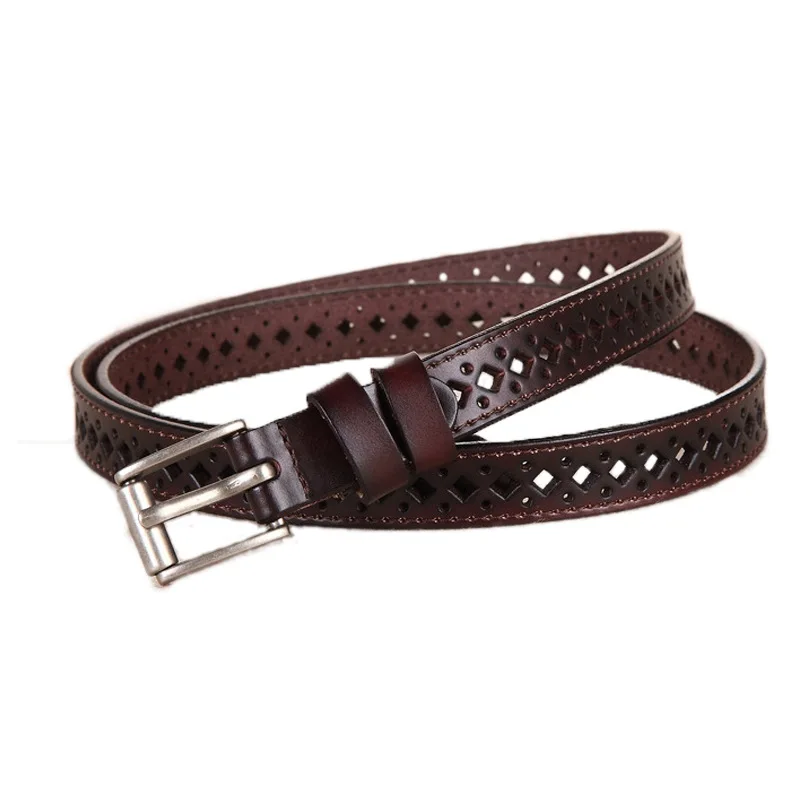 Nieuwe Vrouwen Riem Mode Riem Vrouwen Hollow Lederen Riem Naald Gesp Designer Riemen Vrouwen Hoge Kwaliteit