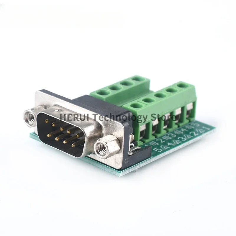 DB9 screw single double/row wiring terminal 9-pin 9-hole RS232 RS4859 pin male female head to double row terminal