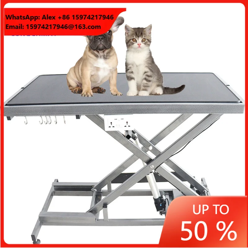 Longermay Pet Electric Hydraulic Pet Grooming Table Dog Cat Grooming Table Pet Electric Adjustable Table For Vet Use