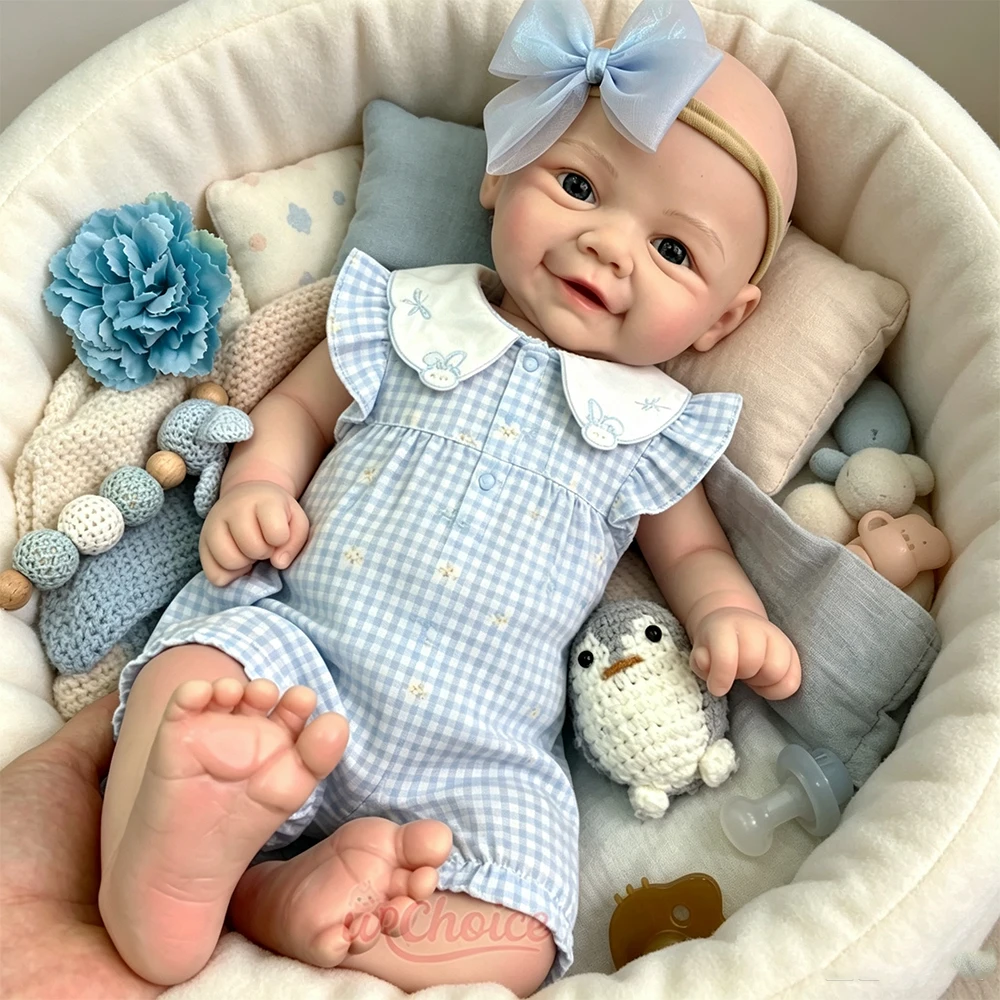 17inch Open Eyes Full Soft Silicone Reborn Doll Realistic High-Detail Art Design Premium Collection Doll For Art Lovers