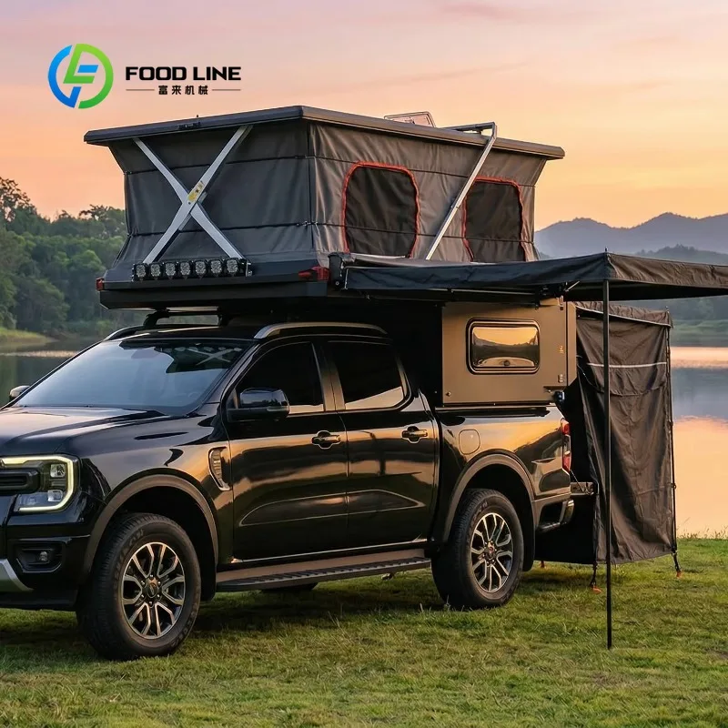 Pop Up Camper for Flat Bed Truck Custom Hard Side Tent Outdoor Camping Travel customized slide on customizing features for you
