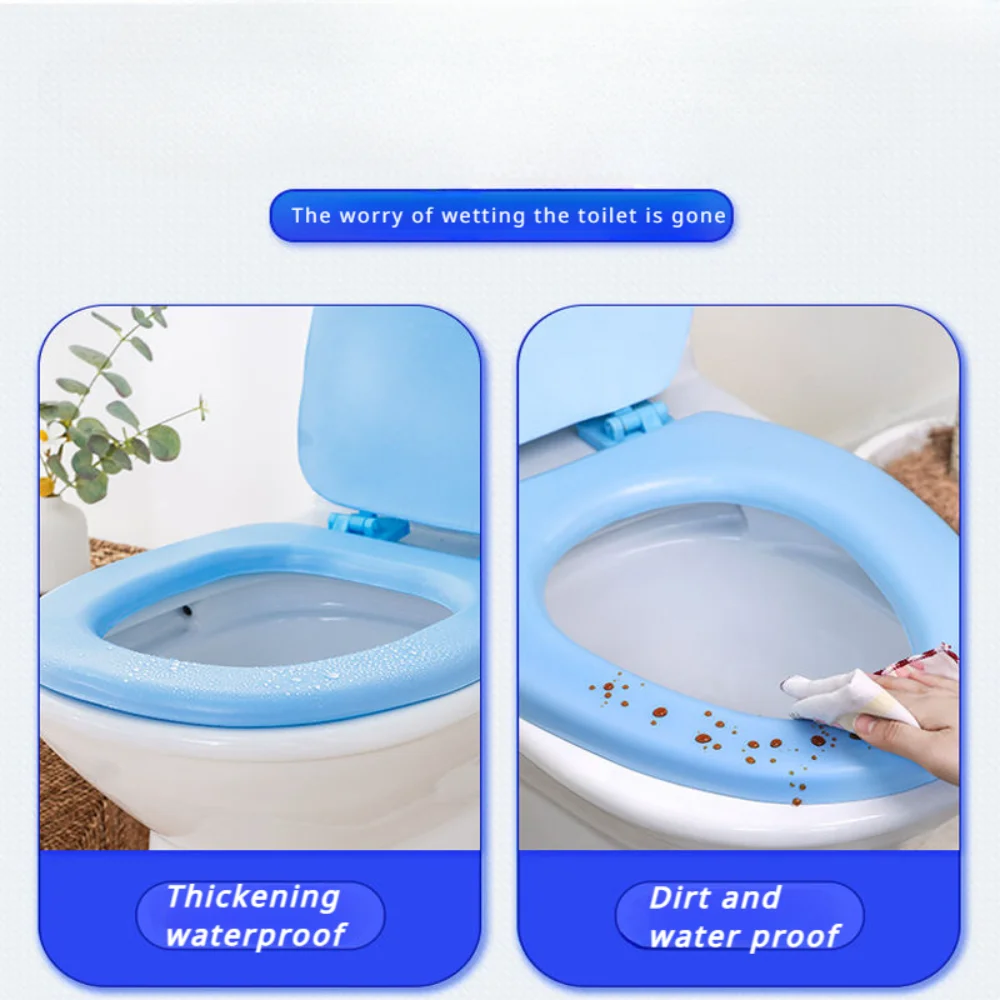 

Portable Toilet Cover Household Seat Cushion Toilet Seat Soft Ring Foam Cover Ring Universal Seat Foam Thickened Soft Waterproof