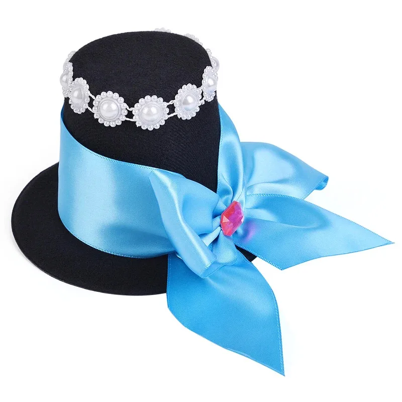 AD1 جنون حتر هالوين زي للفتيات أليس موضوع الأميرة فستان بتصميم حالم للأطفال كرنفال حفلة تأثيري الزي مع Hat5 @ rD ~