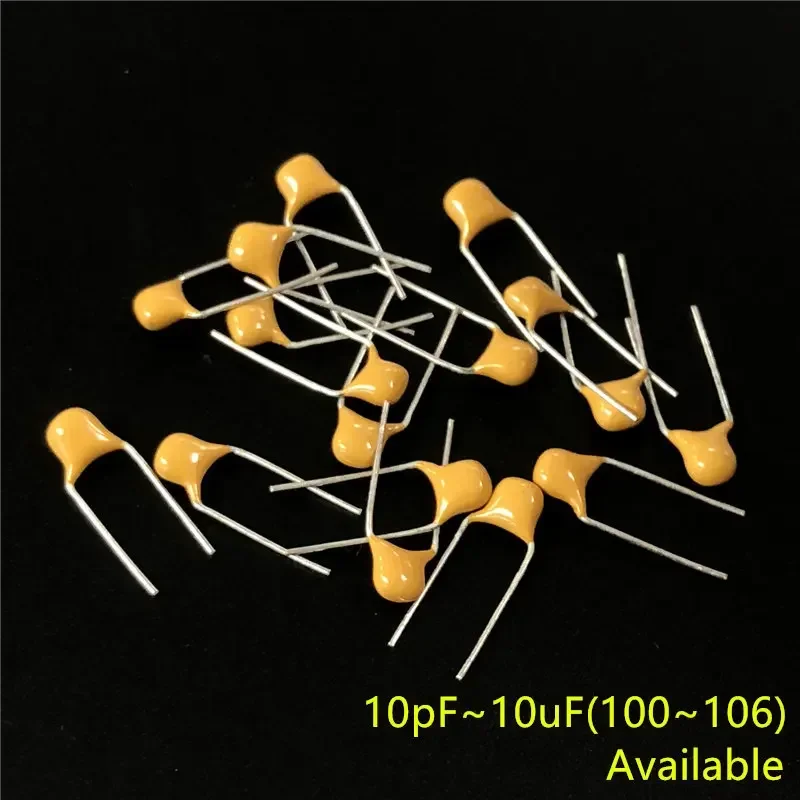 100szt/lot Wielowarstwowy kondensator ceramiczny 50V (100~106) 10pF~10uF 102 103 104 105 22pF 1nF 10nF 100nF 0.01uF 0.1uF 1uF P=5.08mm