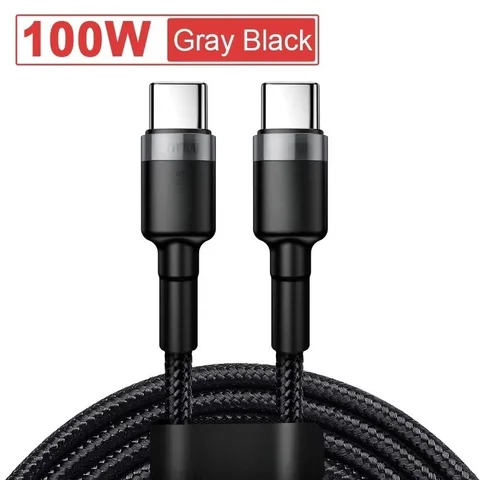 Кабель USB Type-C 100W/5A для быстрой зарядки Power Delivery PD — фото товара