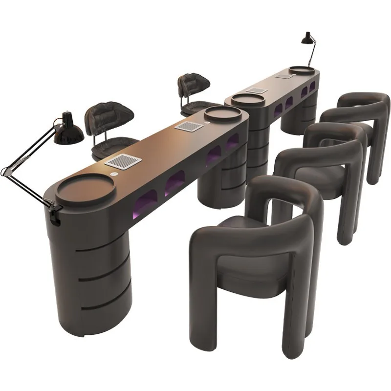 Dark vacuum cleaner, manicure table and chairs, set with socket, baking lamp, single and double three people, full set of