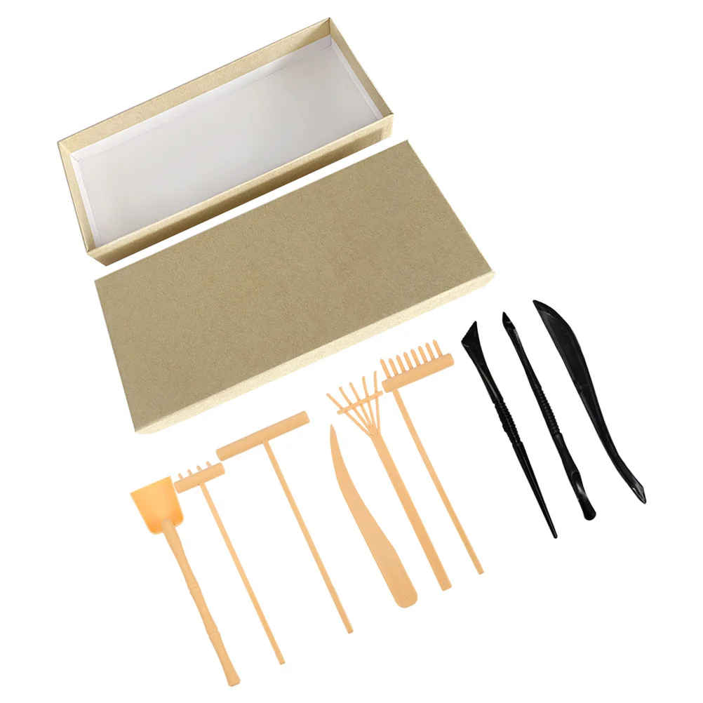 1 مجموعة 1 مجموعة زن حديقة أشعل النار أدوات Diy بها بنفسك الرمال طقم فني سطح المكتب ديكور اليابانية مصغرة علبة الرمل اكسسوارات رمل #1