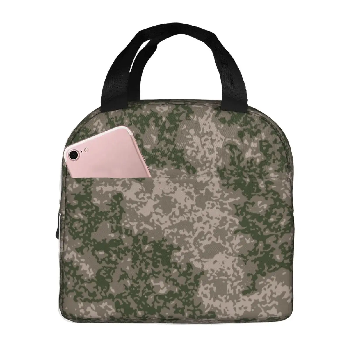 Camouflage Digital Camo Insulated Lunch Bag for Women Portable Cooler Thermal Lunch Box Office Picnic Travel
