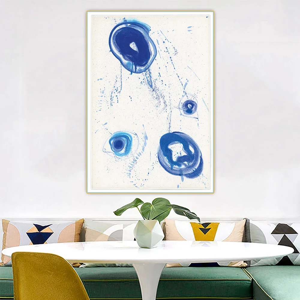 Citon Sam Francis《Untitled-33》Canvas Oil Painting Abstract Artwork Poster Picture Wall Decor Background Modern Home Decoration
