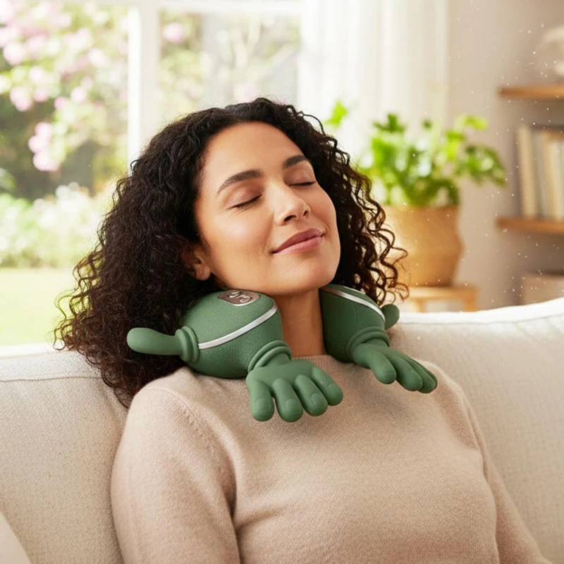 Bionic Finger Neck Shoulder Massager Wireless Neck Cervical Trapezius 4D Kneading Body Back Hand Massage Shawl Brushless Motor
