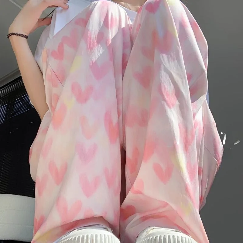 

Large Size Men's Casual Pants Wide Leg Ice Silk Thin Straight Tube Summer Leisure Trousers Breathable Comfortable Straight Leg