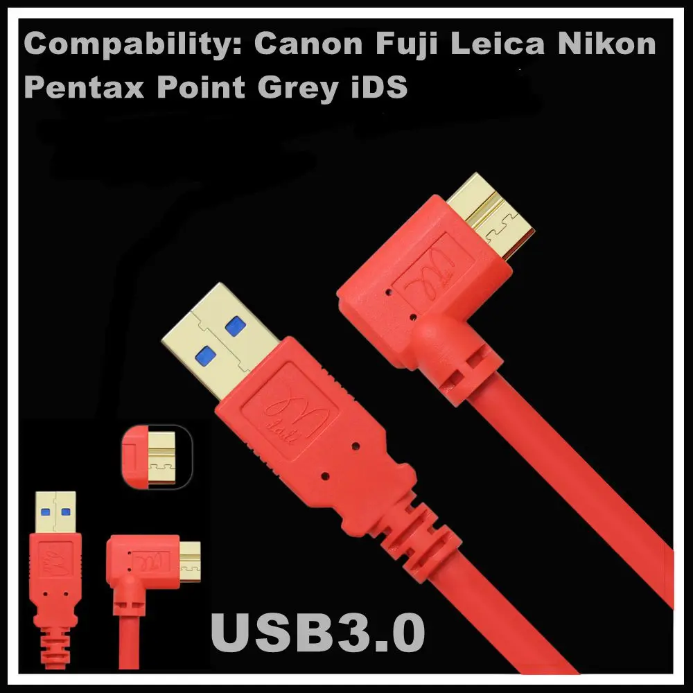 Micro USB 3.0 To Type-A Data Cable For Canon 50S 5D4 5DS R Nikon D850 D810 Camera Connect To Compute Laptop tethered shooting