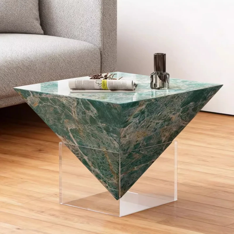 

Italian minimalist creative luxury stone rock slab coffee table suspended living room home modern minimalist senior