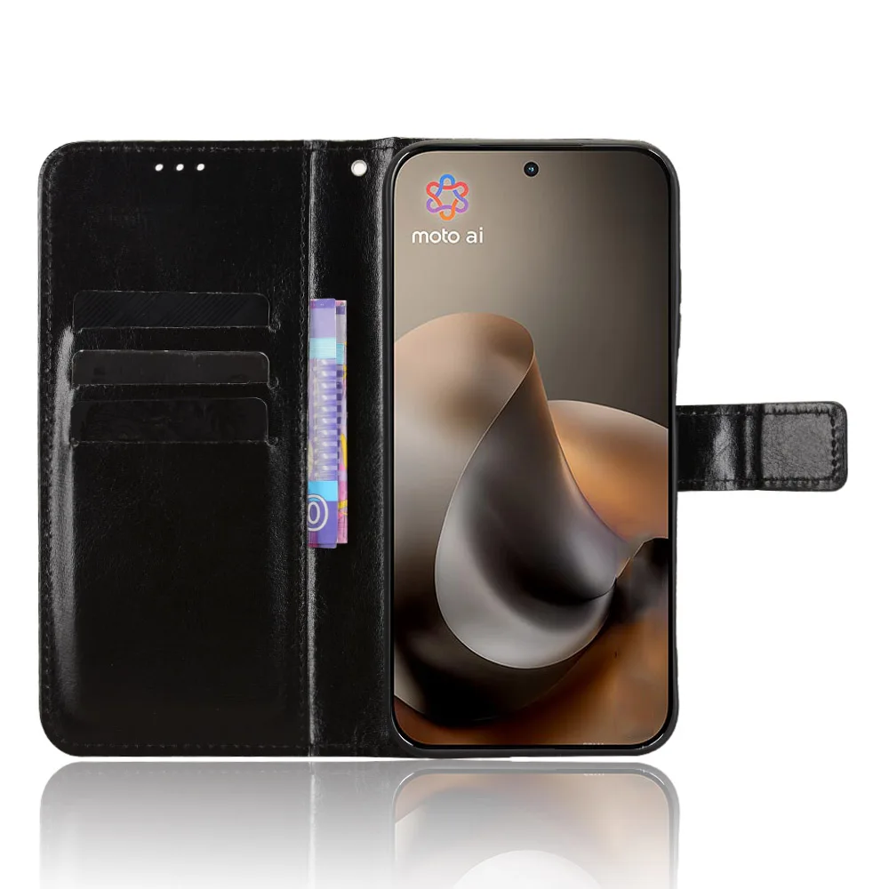 

Leather Wallet Phone Case For MOTO G67 G77 G86 G56 G55 Power Flip Card Slot Cover Shockproof Wallet Case
