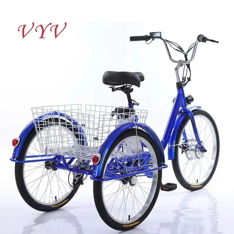 New electric tricycle 350W motor 36V15AH lithium battery city travel cargo electric bicycle adult pedal household ElectricTrike