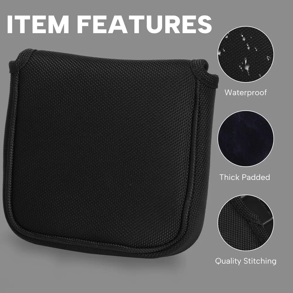 Mallet Putter Headcover Universal Golf Putter Covers Golf Putter Headcovers with Magnetic Closure Golf Club Cover for Most Brand view 4