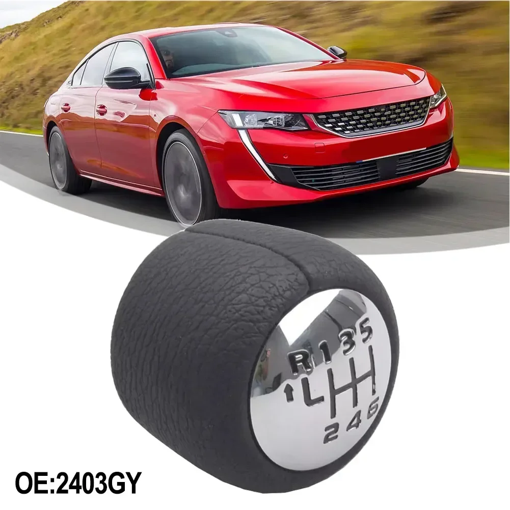 

Car Interior Knob As Shown In The Figure 6 Speed Shift Knob ABS And Leather Material Compatible With 508 Models 2010-2018