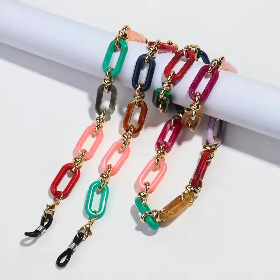 Hot Style Acrylic Link Chain Eyeglass Glasses Chain Anti-lost Mask Hanging Sunglasses Lanyards Hold Cord Strap Rope Accessories
