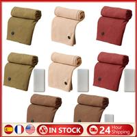 Wearable Heating Electric Blanket Shawl with 5000mAh Power Bank Heated Shawl Portable Body Warmer Blanket for Home Office