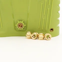 M3 Hot Melt Thread Knurled Brass Heat Insert Nut Copper Embedment Double Twill Knurled Injection Brass Nut of 3d printer Plastic