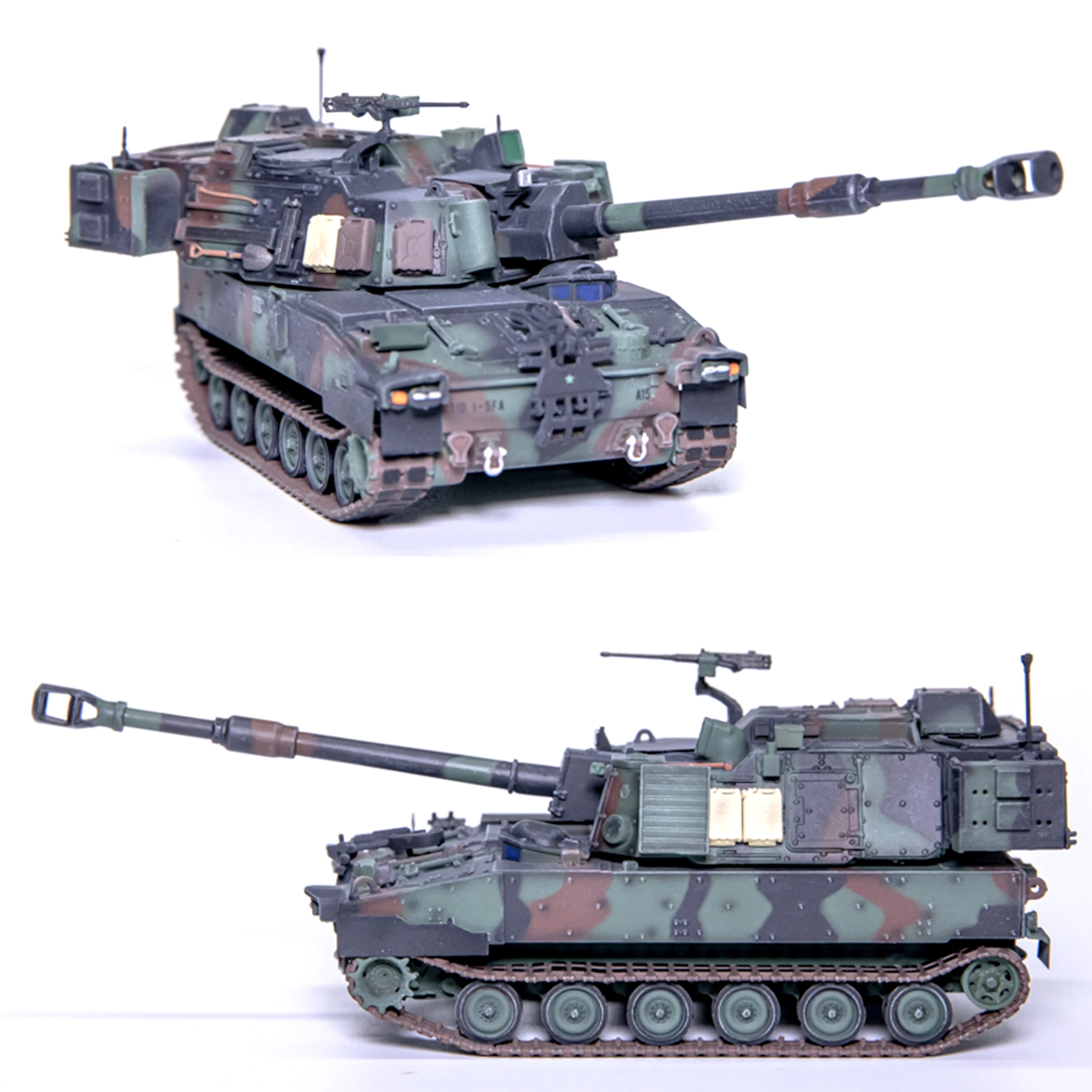 1: 72 T-M US M109A7 self-propelled tank model 155mm NATO tricolor camouflage Finished static collection model