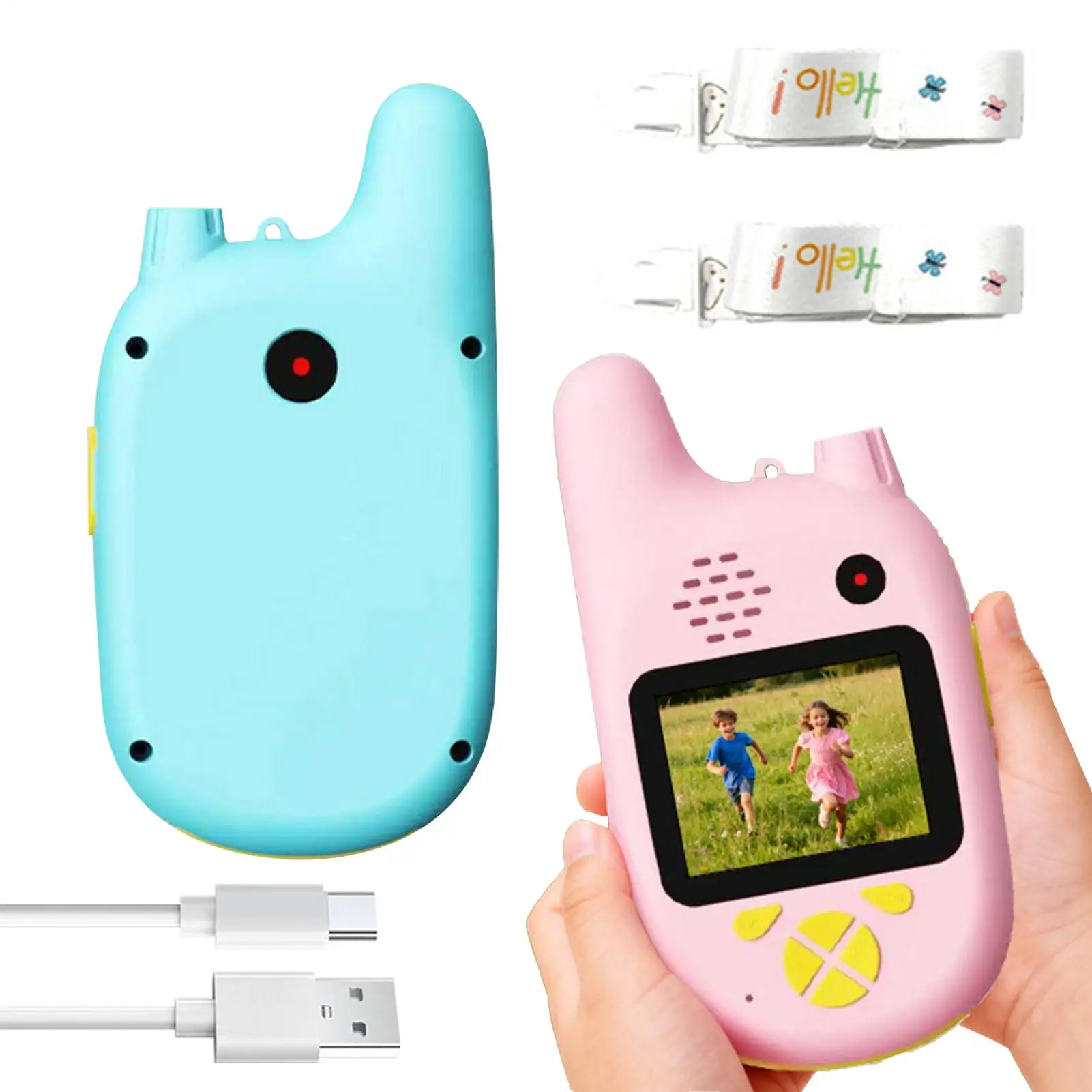 Walkie Talkies for Kids Double Camera Toys Interactive Wireless Radio Walky Talky for Kids Boys Girls Camping Adventures Hiking
