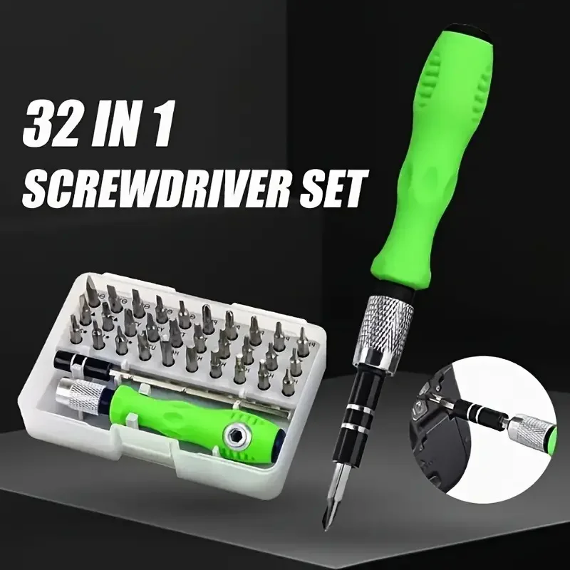 32 In 1 Screwdriver Set Magnetic Precision Screwdriver Bits Repair Torx Ratchet Screw Driver For Phone Laptop Non-slip Hand Tool