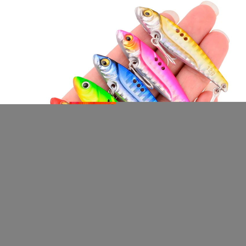 6Pc Long Shot 3D Ogen Metalen Vib Blade Lokken 7/10/12/15/18/25G Sinking Vibration Baits Kunstmatige Vibe Voor Bas Snoekbaars Vissen