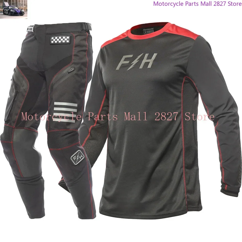 2025 TLD Racing Enduro Moto Suit Комплект снаряжения для мотокросса Комплект внедорожного трикотажа с карманом для грязевого велосипеда Джерси и брюки MX Racing Cloth