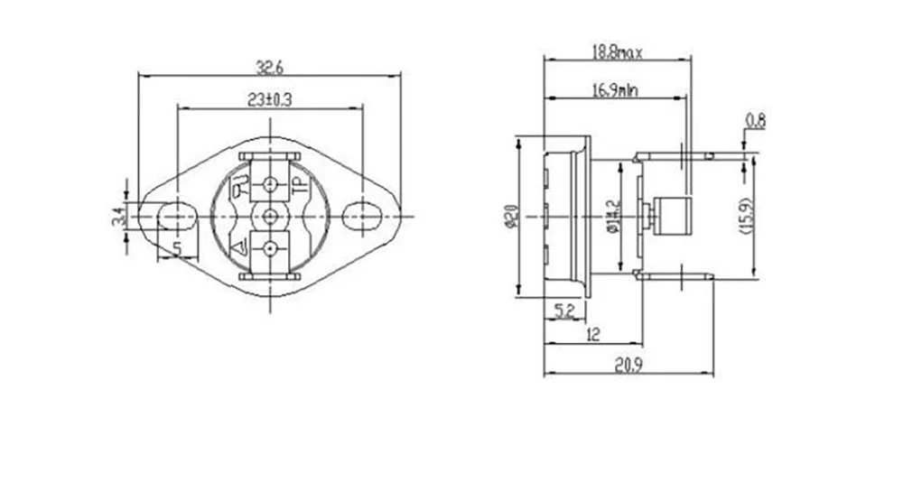 1PCS KSD301 KSD303 10A 45 150 C Degrees Celsius Manual Reset Thermostat Normally Closed Temperature Switch Temperature Control