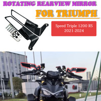 Rearview Mirror For Triumph Speed Triple 1200 RS 2021-2024 Motorcycles rotatable adjustable blade invisible