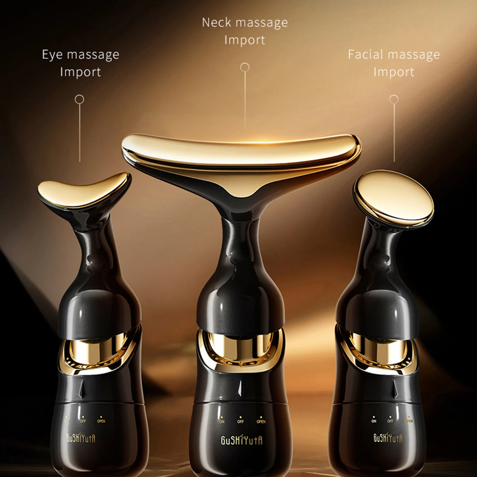 

3 in 1 Facial Massager Electric Face Neck Sculpting Tool for Wrinkles Ultrasound Skin Care Device for Home Use