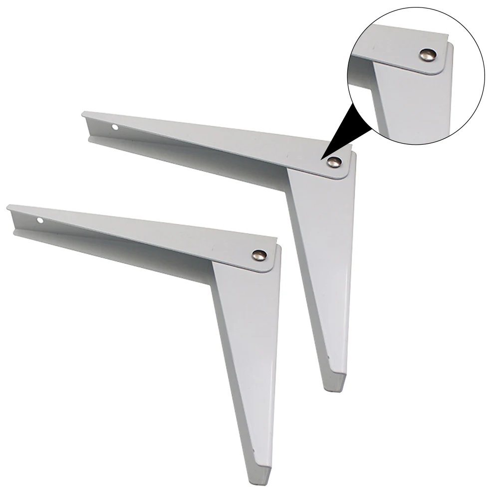 

2 Pcs Folding Partition Bracket Small Shelf Brackets Wall Mount Storage Shelving Steel for Heavy
