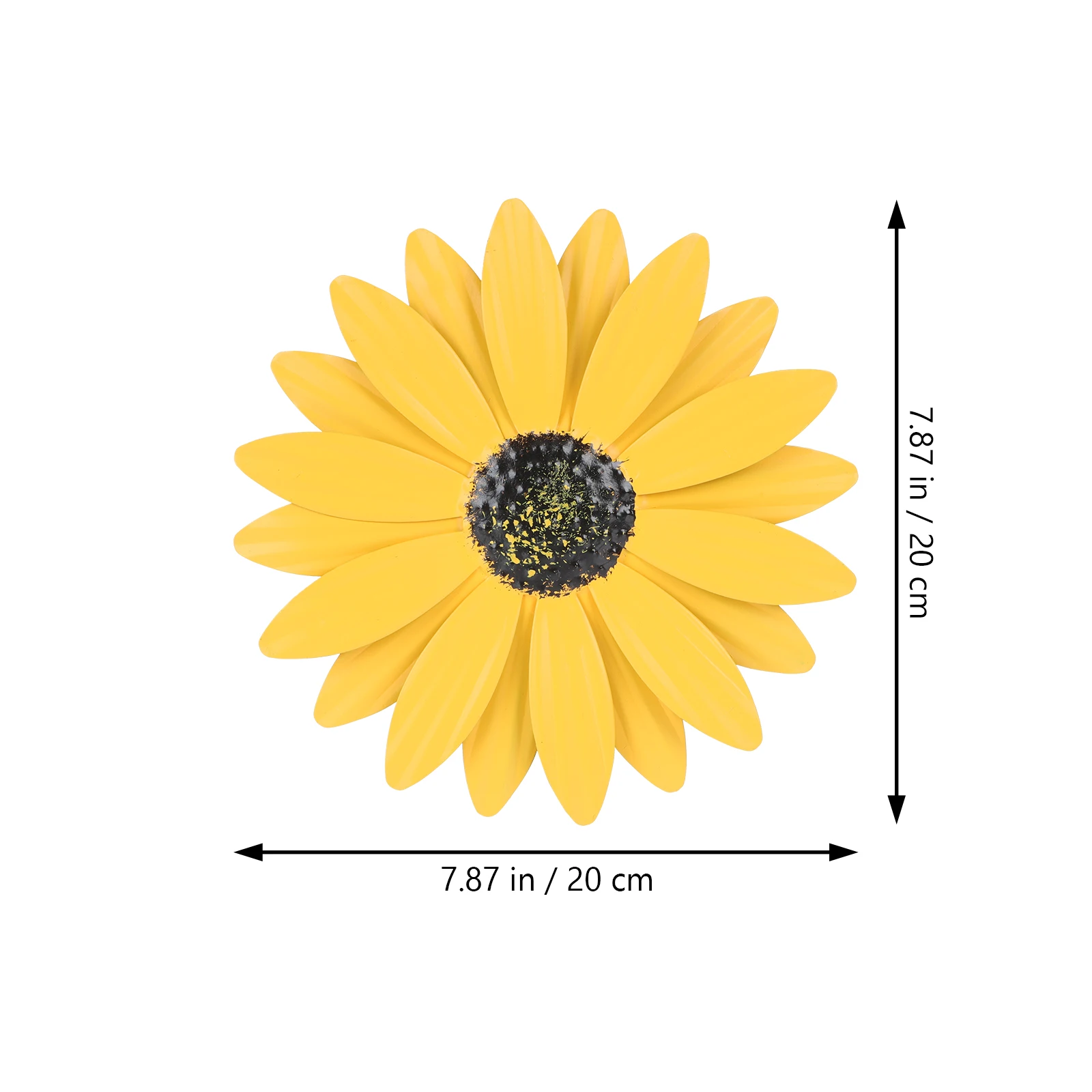 

1pc Iron Metal Daisy Decor Ornamental Hanging Sculpture Rust Resistant Indoor Outdoor Wall Art Home Bedroom Living Room