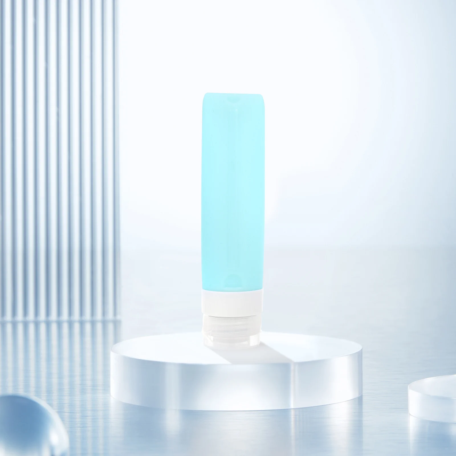 

4pcs Silicone Travel Bottles Leak Proof Reusable Lotion Dispenser Compact Toiletries Carrier Liquid Sub Bottle For Shampoo Body