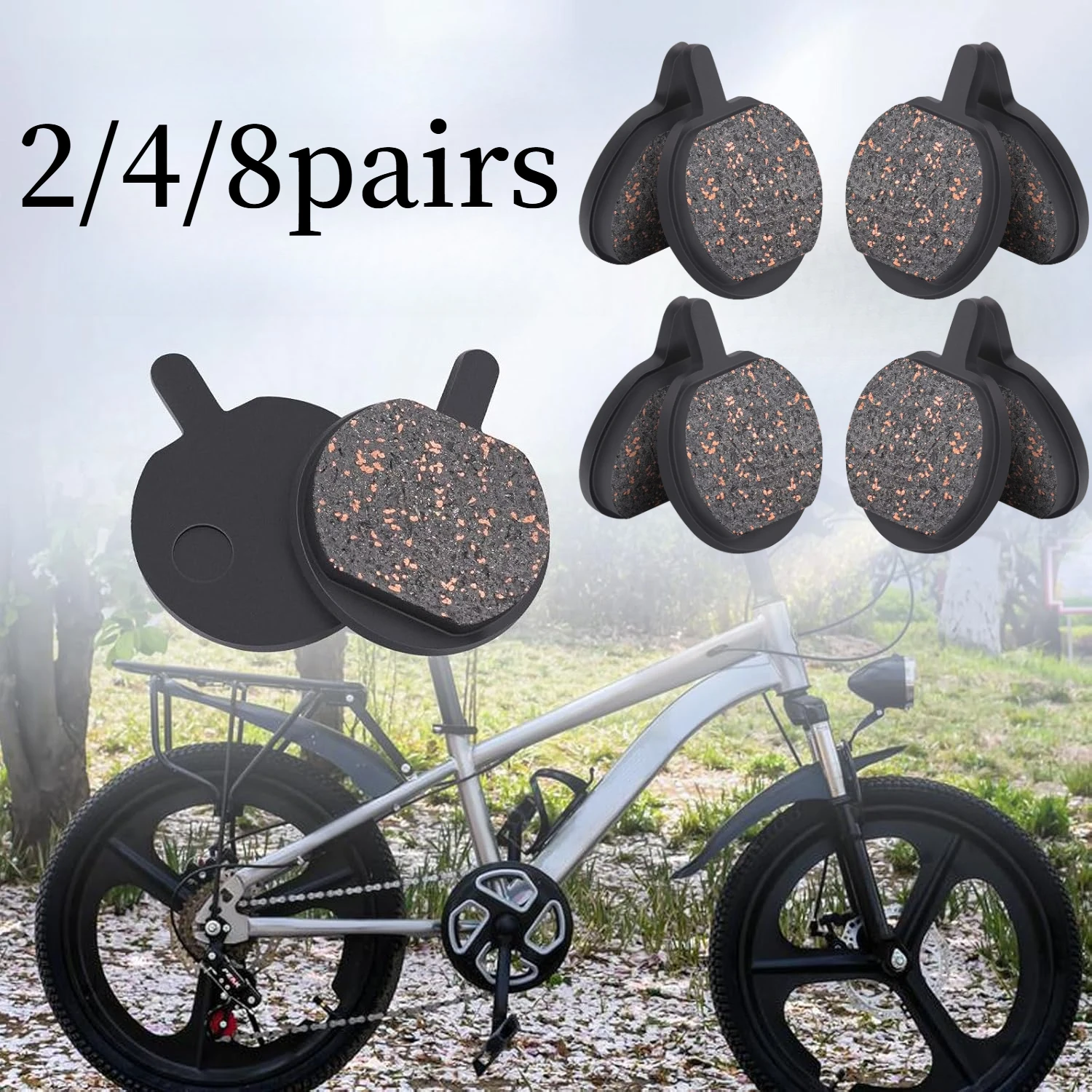 2/4/8 Paar Fahrrad-Bremsbeläge 11A Fahrrad-Scheibenbremsbeläge Halbmetallisch für M188 M208 M288 M308 M318 B777 YE880 YE113