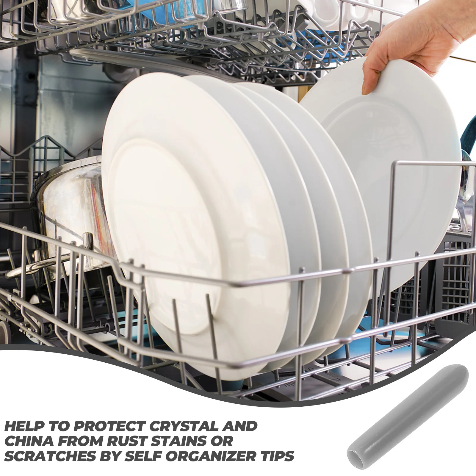 Tapa de protección para lavavajillas, tapas de punta, organizador de estante, punta redonda, perno de tubo de cabeza, cubiertas protectoras universales de Pvc, 150 Uds.