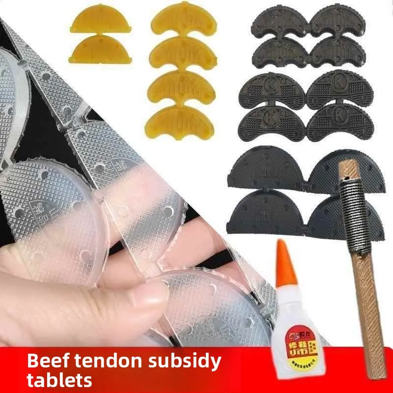 

Противоскользящая резиновая накладка на подошву для ремонта изношенных пяток, из кожи с диагональным плетением, прочный материал, дизайн с имитацией сухожилий