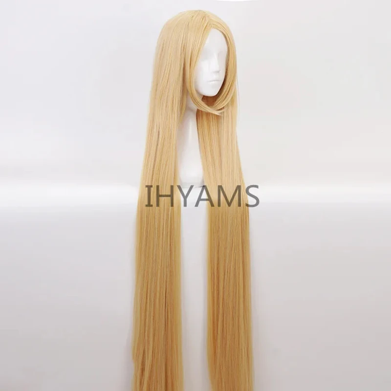 

150cm/58.5" Princess Tangled Rapunzel Cosplay Wig Straight Long Synthetic Hair Golden + Free Wig Cap